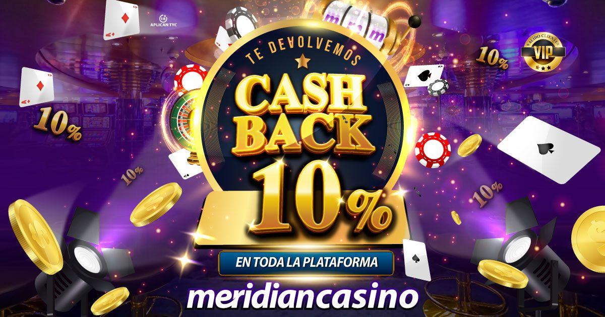 ¡Meridian Casino te devuelve hasta el 10% de tu dinero!