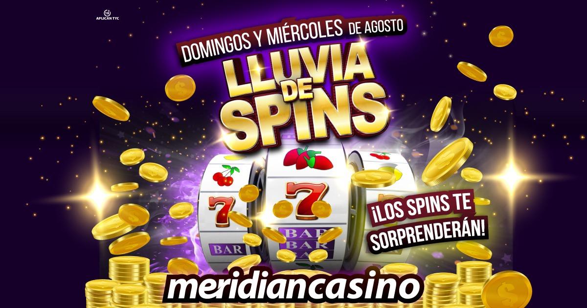 Lluvia DE SPINS: ¡Participa en este increíble sorteo gracias a Meridian Casino!