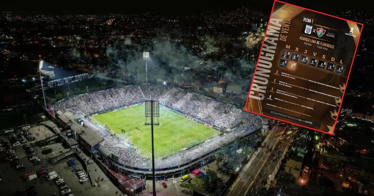 Alianza Lima anunció cronograma de venta de entradas para duelo ante Fluminense