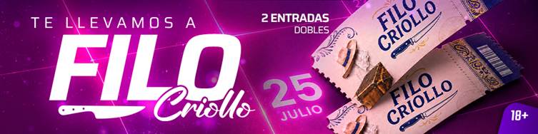 Banner promocional de Te Llevamos a Filo Criollo de Meridian Casino