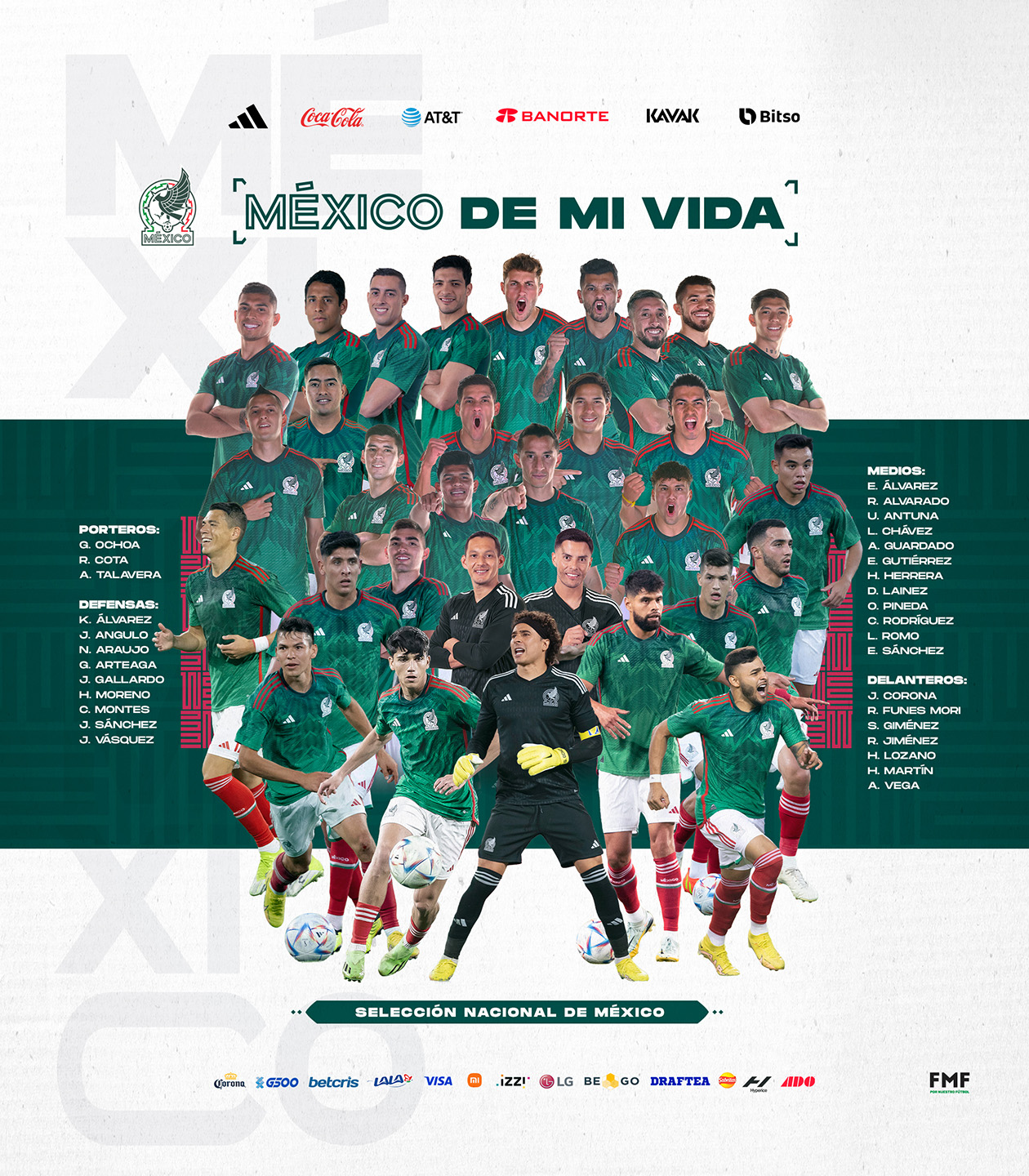 Los convocados de México: 