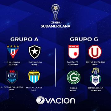 La 'U' y Vallejo ya conocen a sus rivales en la Sudamericana