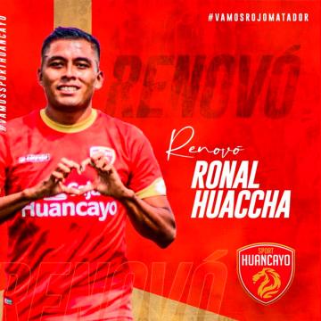 ¡Se queda el goleador! Ronal Huaccha renovó con Sport Huancayo para el 2024