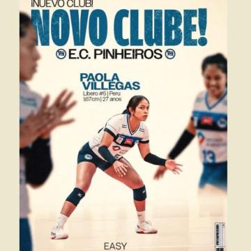 Paola Villegas da el gran salto y jugará en el EC Pinheiros, de la Superliga de Brasil