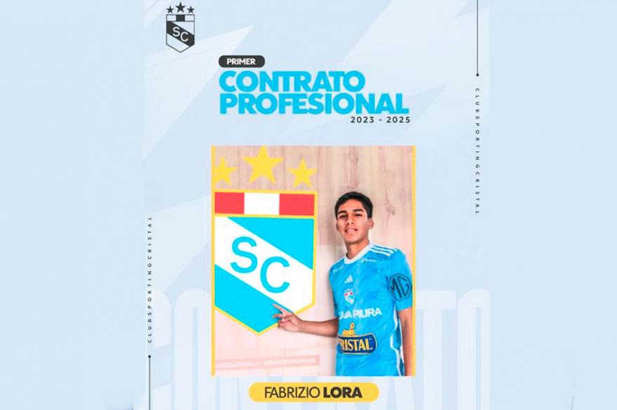 Fabrizio Lora firmó contrato profesional con Cristal