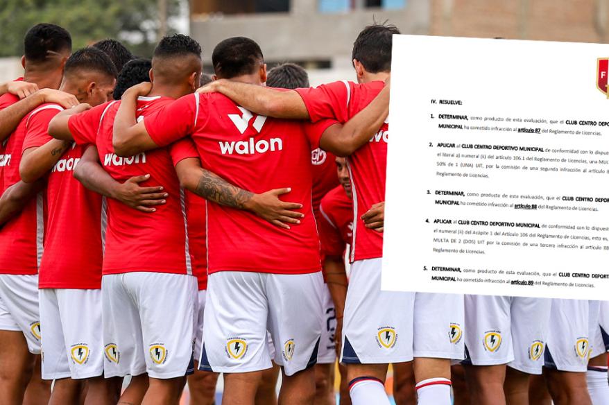 De mal en peor: Comisión de Licencias multó y le restó tres puntos a Deportivo Municipal