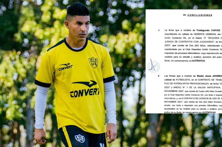 (DOCUMENTO) 'Muni' presentó prueba grafotécnica sobre un "doble contrato" de Unión Comercio