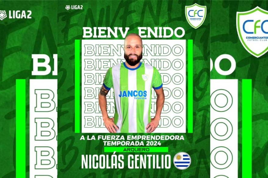 Comerciantes FC se reforzó con uruguayo Gentilio