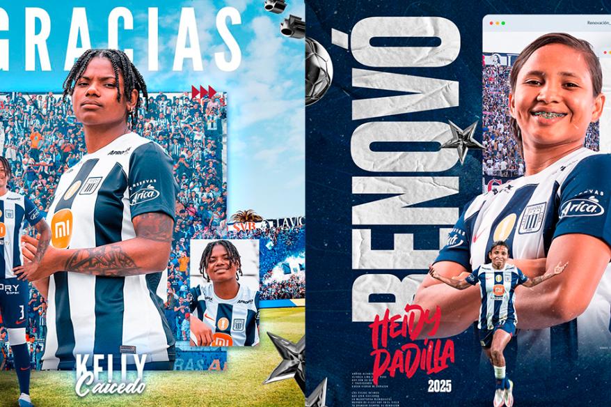 Alianza Lima Femenino anunció salida de Caicedo y renovación de Padilla
