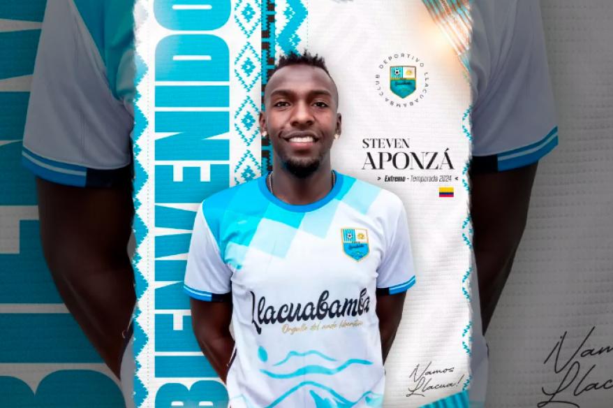 Colombiano Steven Aponzá es nuevo delantero de Deportivo Llacuabamba