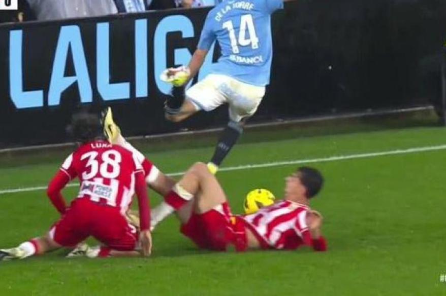 La fuerte lesión de Luka Romero en el Celta- Almería