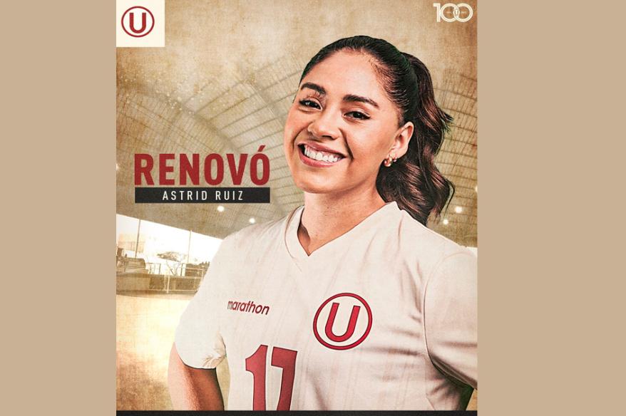 Universitario anunció la renovación de Astrid Ruiz para la LNSV