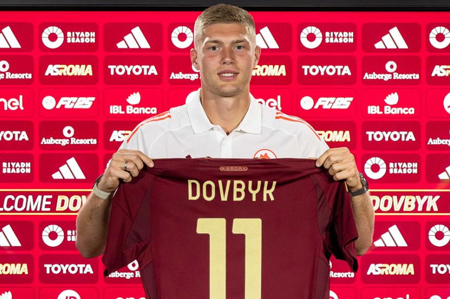 Artem Dovbyk fue oficializado como nuevo jugador de Roma