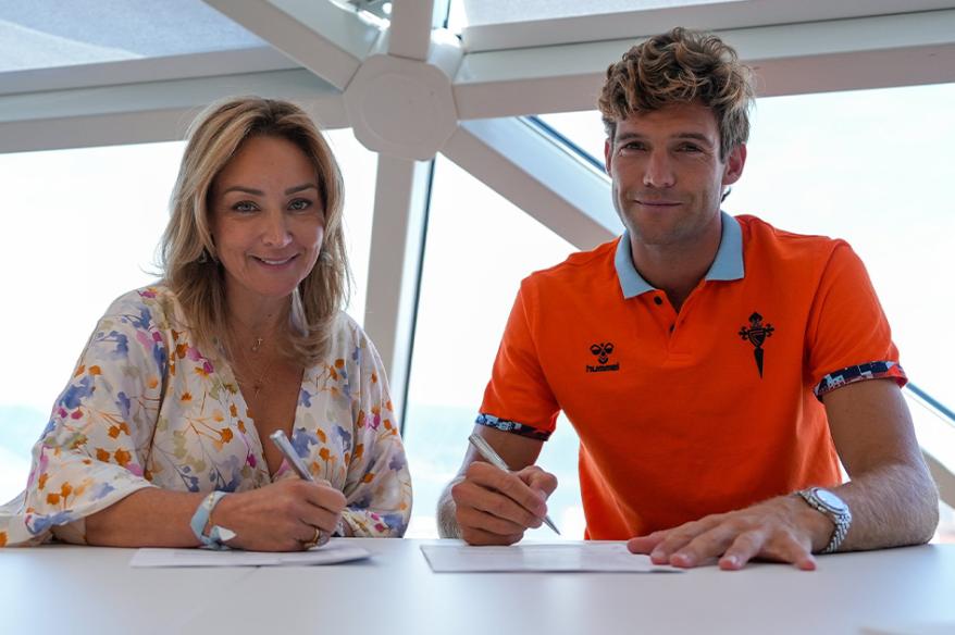 Marcos Alonso fue presentado como nuevo jugador de Celta de Vigo
