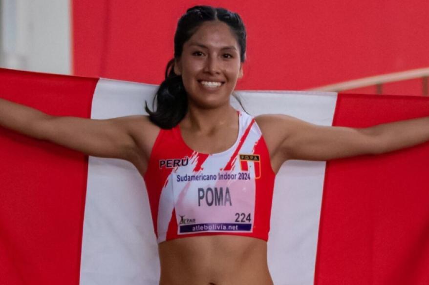 Anita Poma se llevó la medalla de oro en los 1500 metros Campeonato Sudamericano de Atletismo U23
