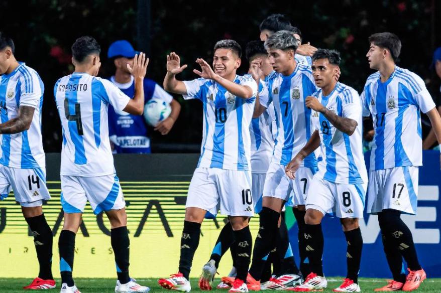 ¡Media caja para empezar! Argentina le dio paliza de 6-0 a Brasil en Sudamericano Sub-20