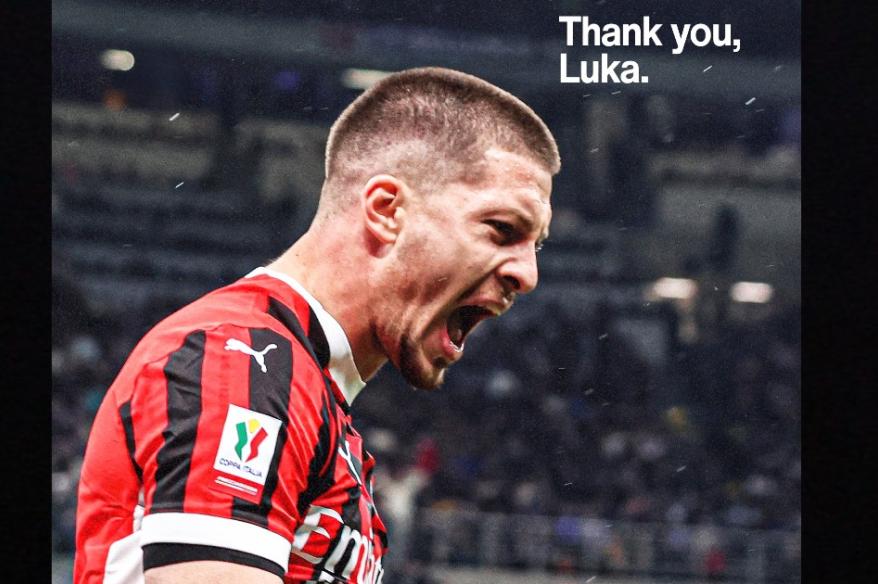 Milan se despidió del delantero Luka Jovic