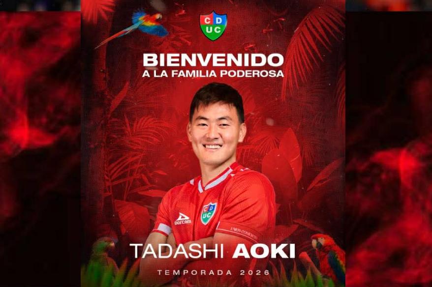 Unión Comercio anunció a Tadashi Aoki como nuevo refuerzo para la Liga 2 2026