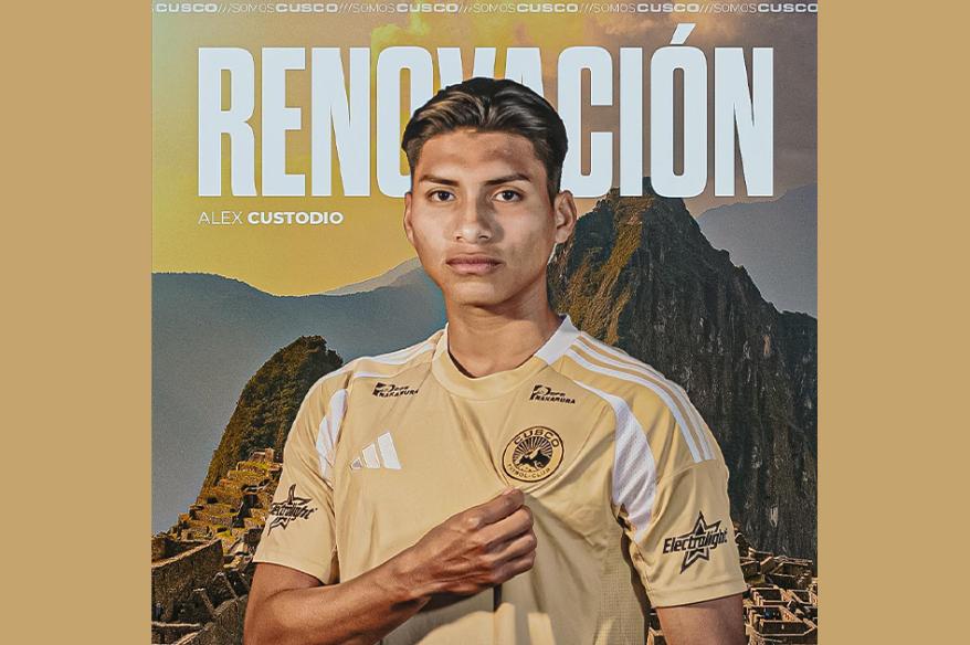 Cusco FC anunció la renovación de Alex Custodio para el 2026