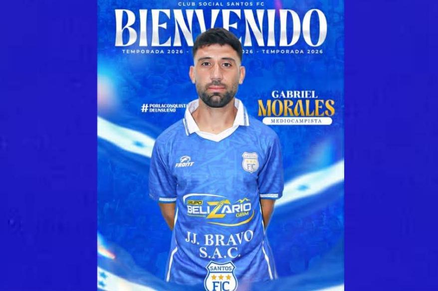 Se sigue armando: Santos FC de Nasca anunció al argentino Gabriel Morales como refuerzo