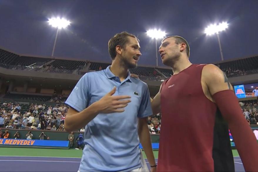 Draper cayó ante Medvedev y habrá nuevo campeón en Indian Wells