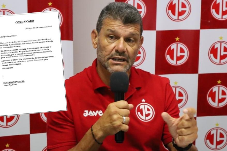 Roverano anunció su salida de Juan Aurich