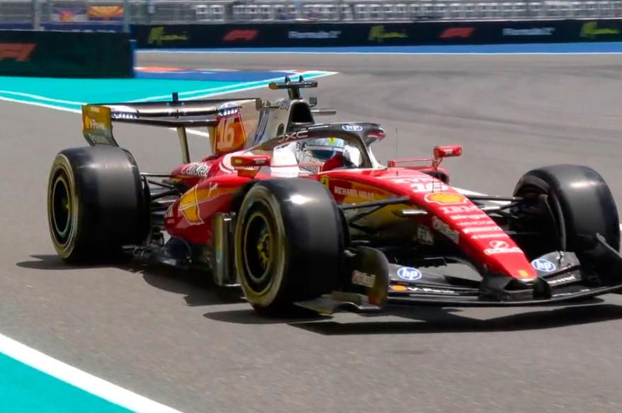 Charles Leclerc lideró la práctica del GP de Miami