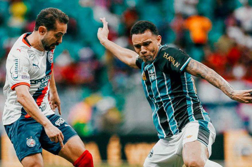 Noriega fue titular en el empate de Gremio ante Bahía por el Brasileirao