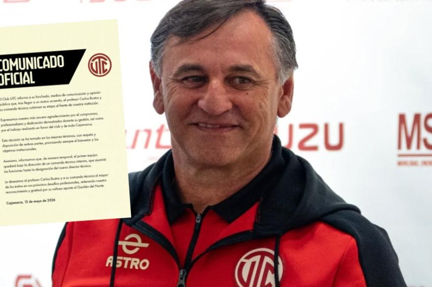 No va más: Carlos Bustos dejó de ser técnico de UTC