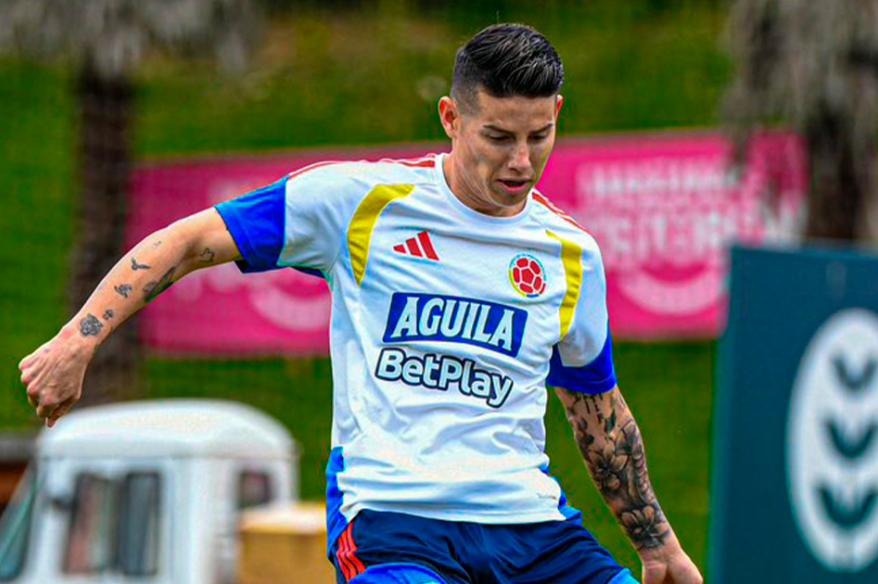 James Rodríguez ya entrena con Colombia con miras al Mundial 2026