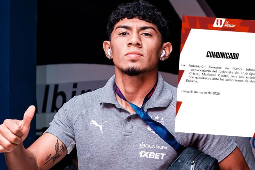 Maxloren Castro fue convocado a la selección peruana