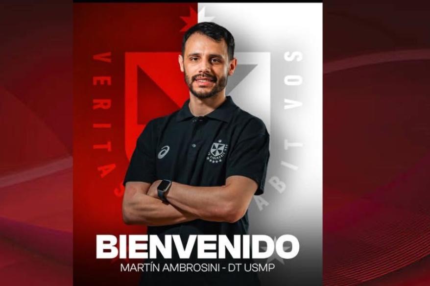 U. San Martín oficializó al argentino Martín Ambrosini como su nuevo DT de voleibol