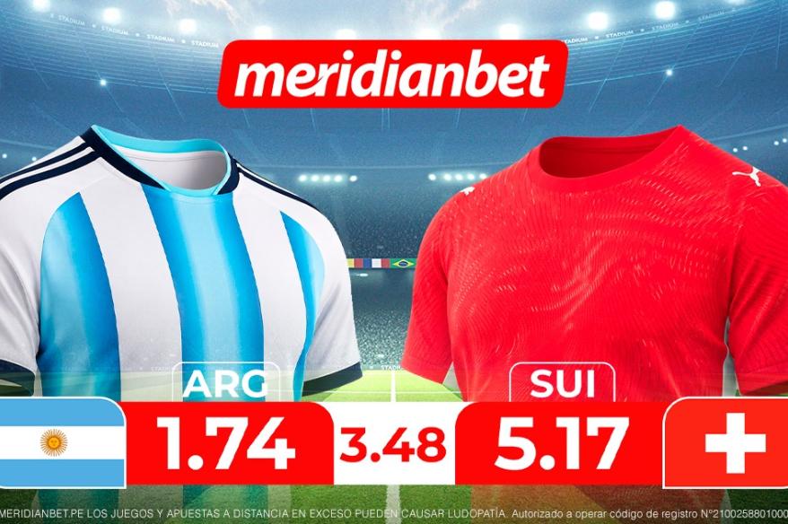 Argentina vs Suiza: ¡Juega en los cuartos de final del Torneo de selecciones y gana con la Mundo Mania de Meridianbet!