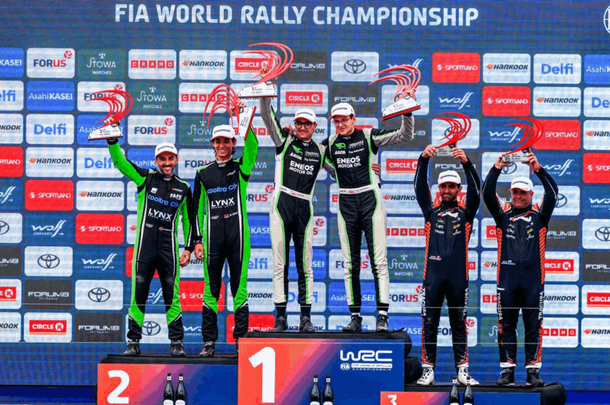 André Martínez logró nuevo podio mundialista tras finalizar tercero en el Rally de Estonia