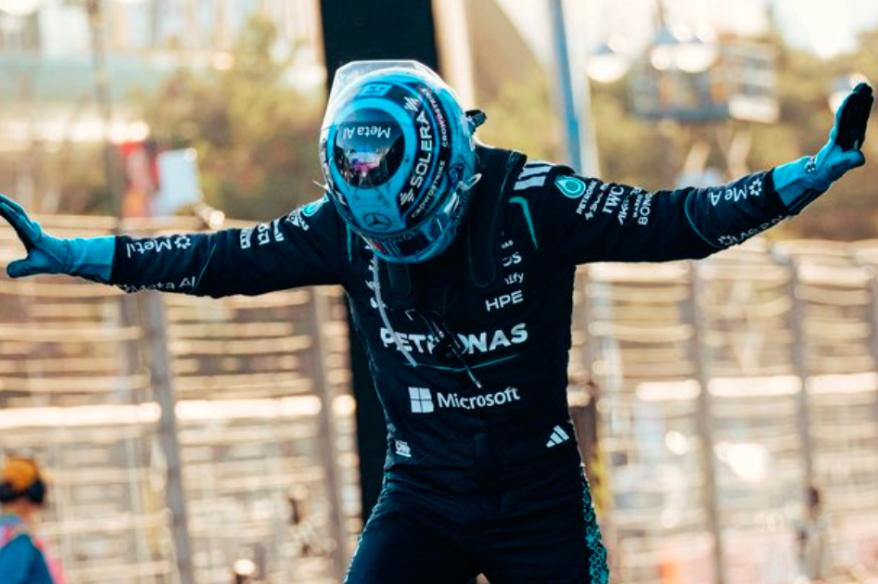 George Russell se impone en Bakú y recorta distancia en la lucha por el título de F1