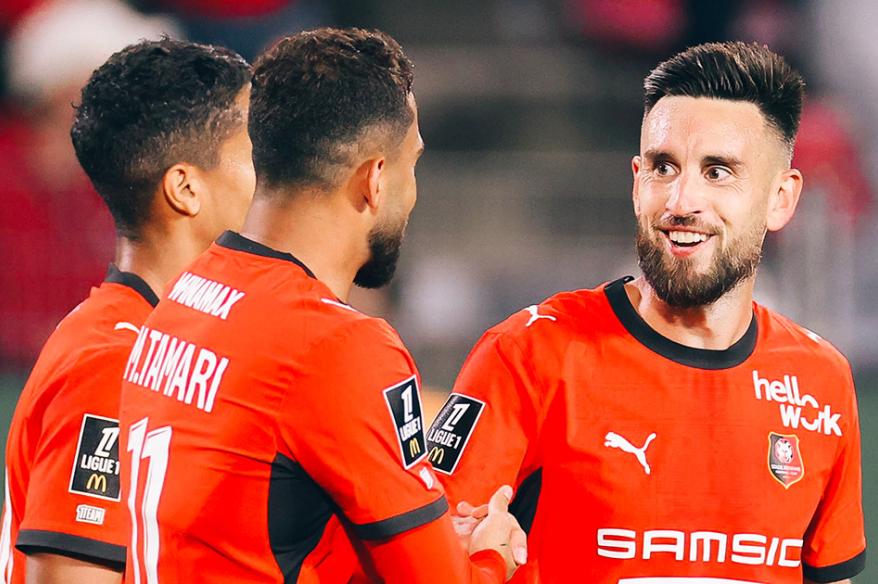 Rennes venció a Olympique Marsella y llegó a la cima de la Ligue 1