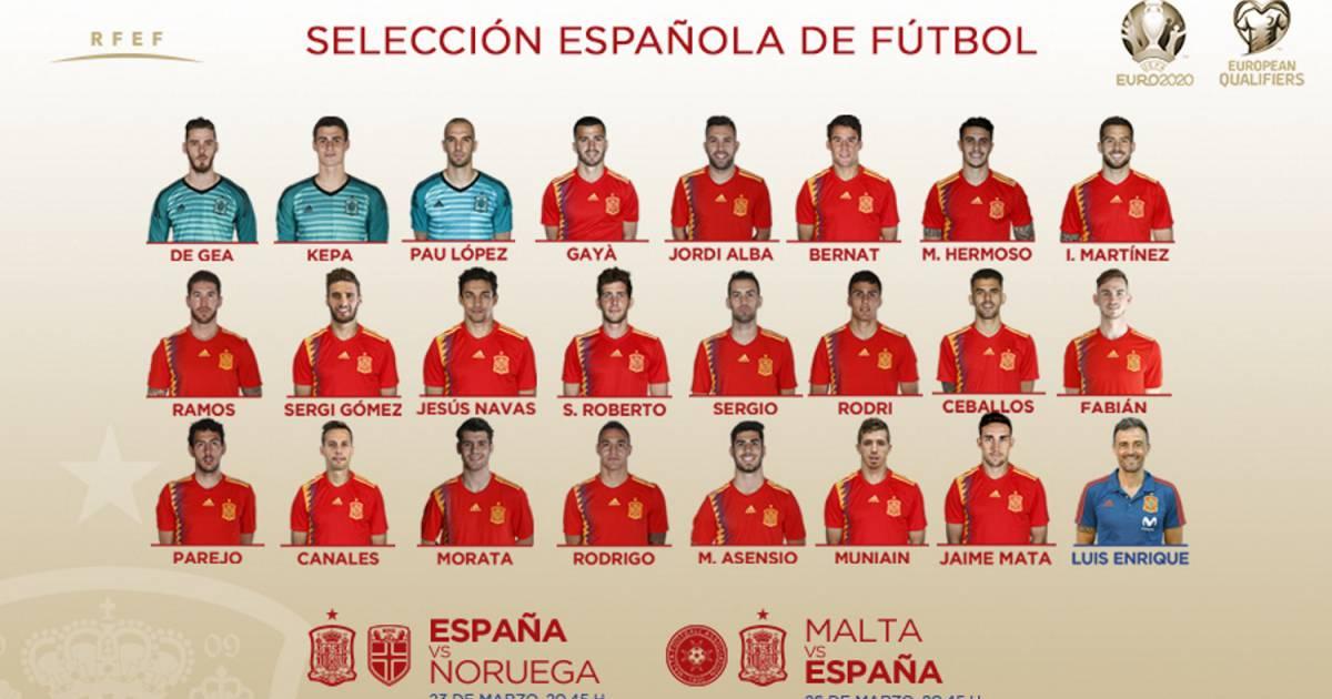 Luis Enrique dio convocatoria de España duelos de clasificación a la