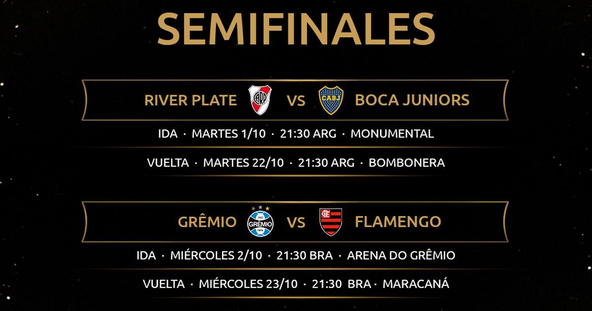 Así se jugarán las semifinales de la Copa Libertadores Ovación
