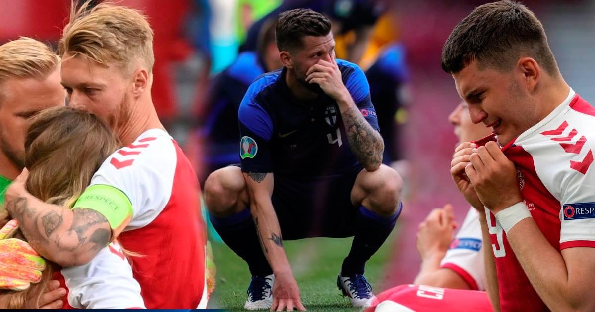 Rivales, compañeros e hinchas conmovidos tras el desmayo de Eriksen en el Dinamarca vs. Finlandia | FOTOS