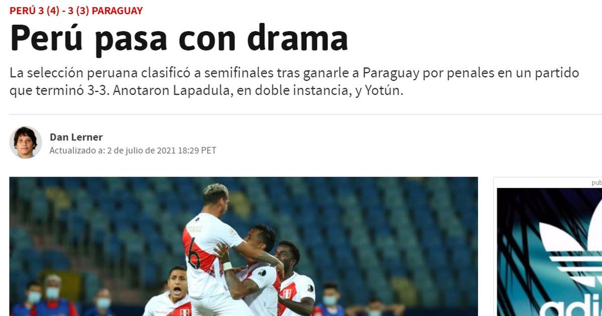 "Perú renace ante Paraguay" y todas las portadas tras pase a semis de la 'bicolor' en Copa América | FOTOS