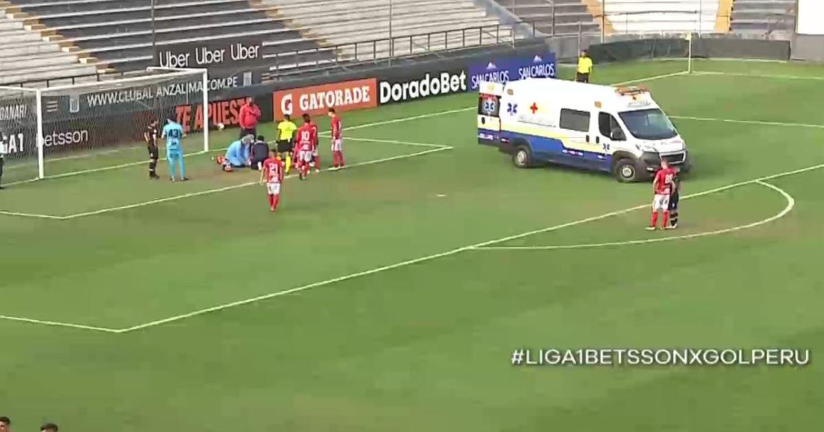 Aldair Perleche fue retirado en ambulancia del Cienciano vs. Cusco FC