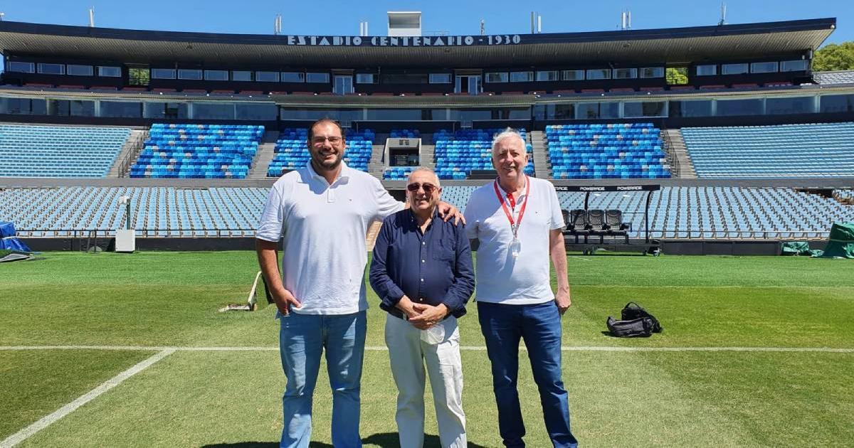 Nicolás Rey y García Pye visitaron el Estadio Centenario
