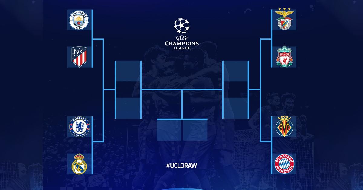 ¡Partidazos! Así se jugarán los cuartos de final de la Champions League