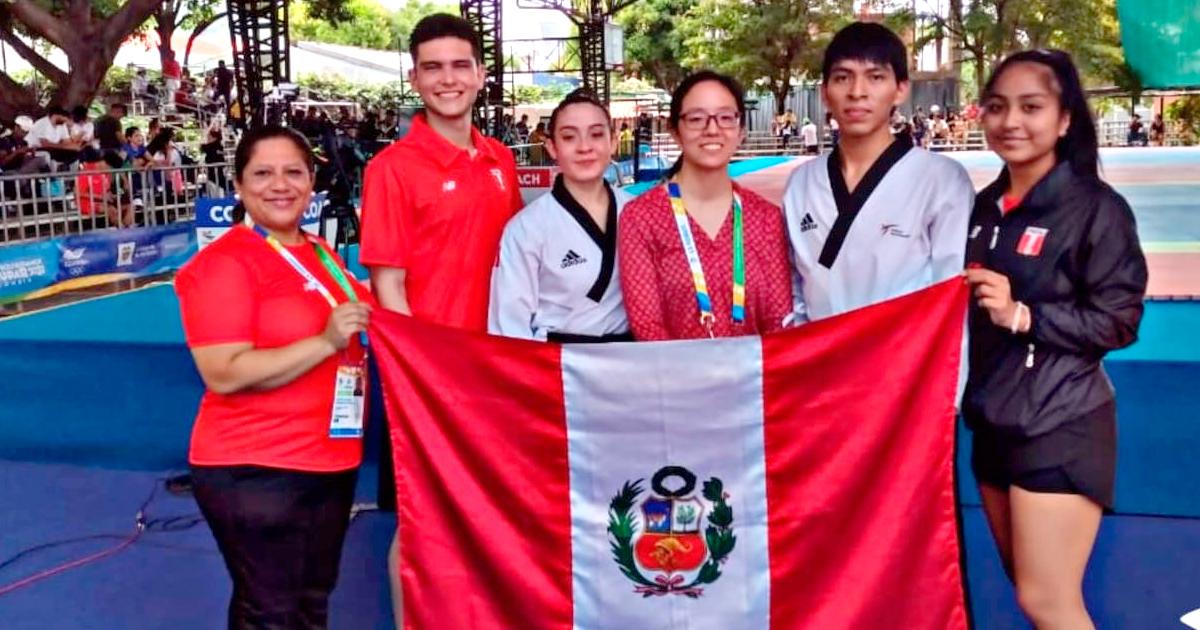  Carmela de la Barra y Luis Sacha se subieron al podio en los Juegos Bolivarianos