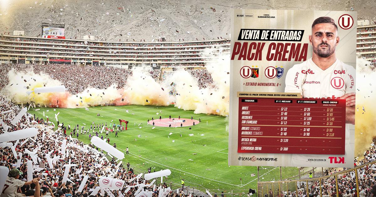 Universitario lanzó ‘Pack Crema’ para duelos ante Melgar y Copa Sudamericana
