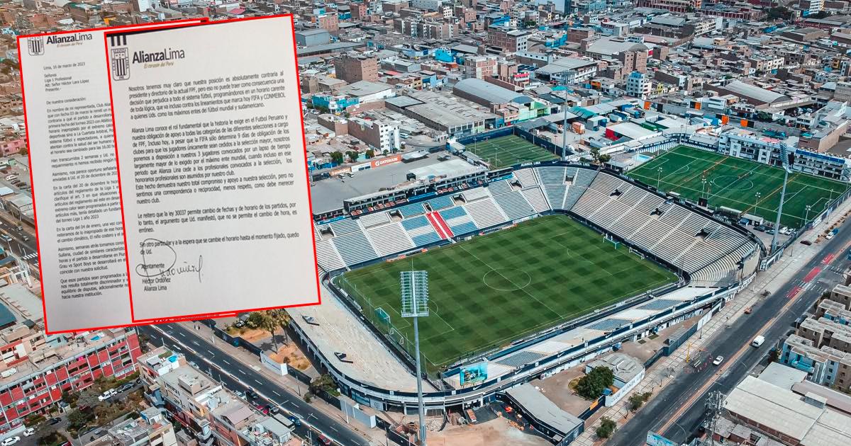 Alianza Lima reiteró pedido de cambio de horario a Liga1 para su choque ante Grau en Bernal