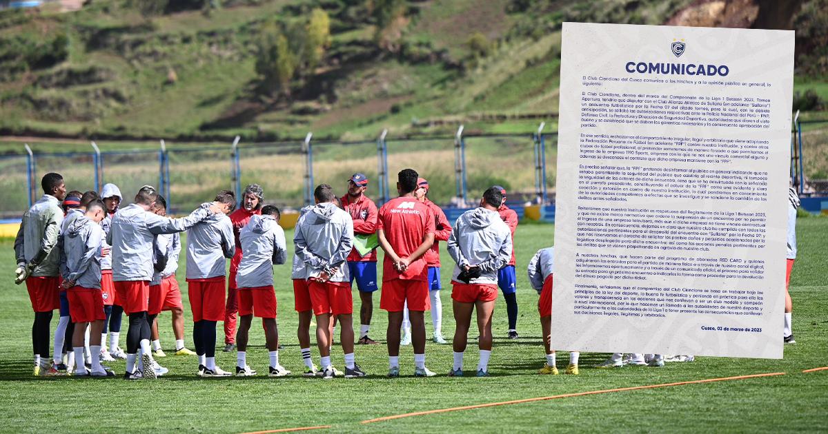 Cienciano y su contundente comunicado con miras a su choque ante Alianza Atlético