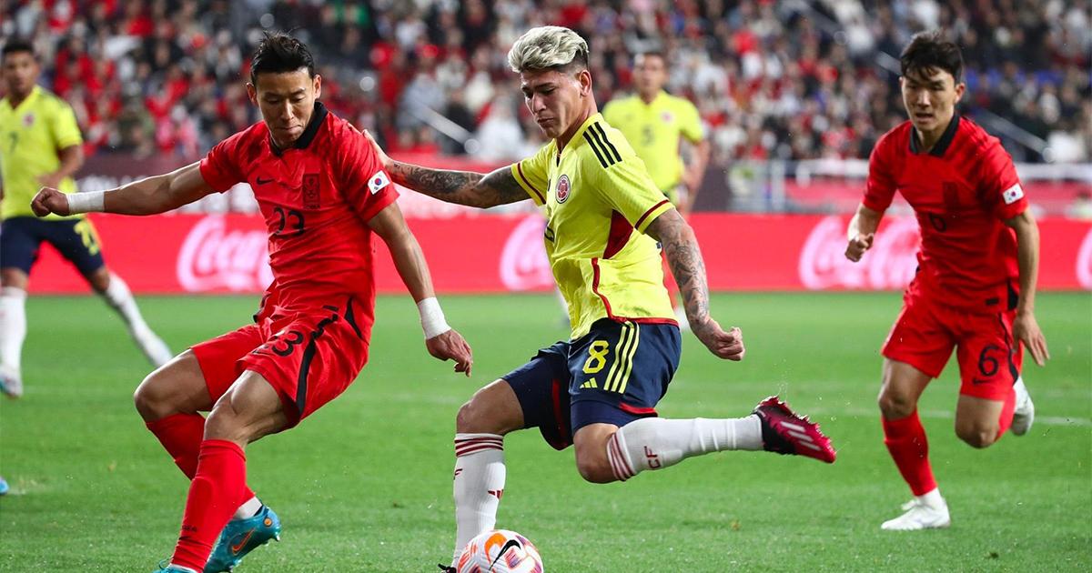Colombia remontó e igualó 2-2 ante Corea del Sur en amistoso
