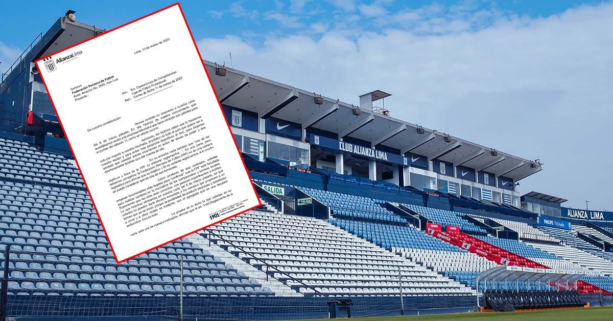 Alianza Lima envió carta notarial a la FPF