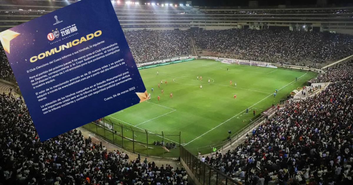 Cienciano anunció venta de entradas para partido ante Universitario por la Copa Sudamericana